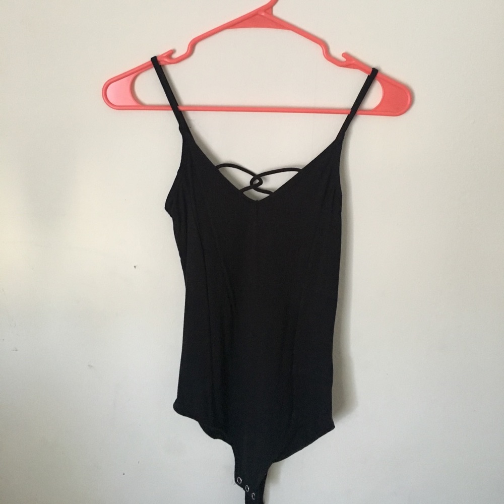 NWT Black American Eagle spaghetti strap bodysuit